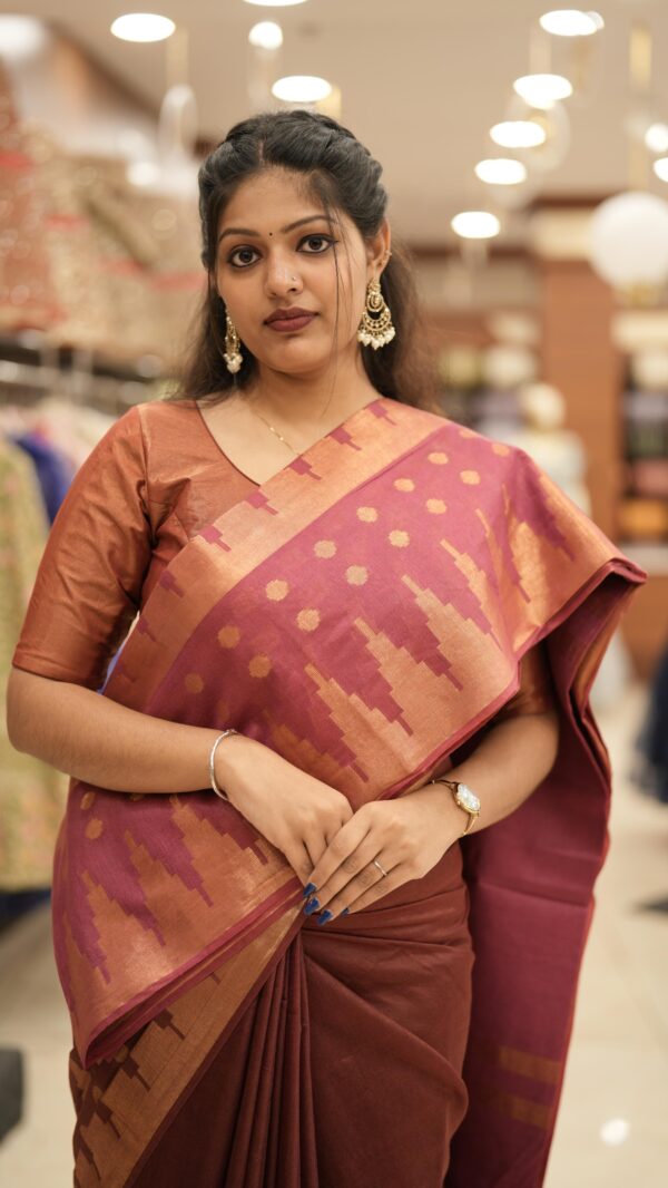 SEMI TUSSAR SAREE M506 - Image 6