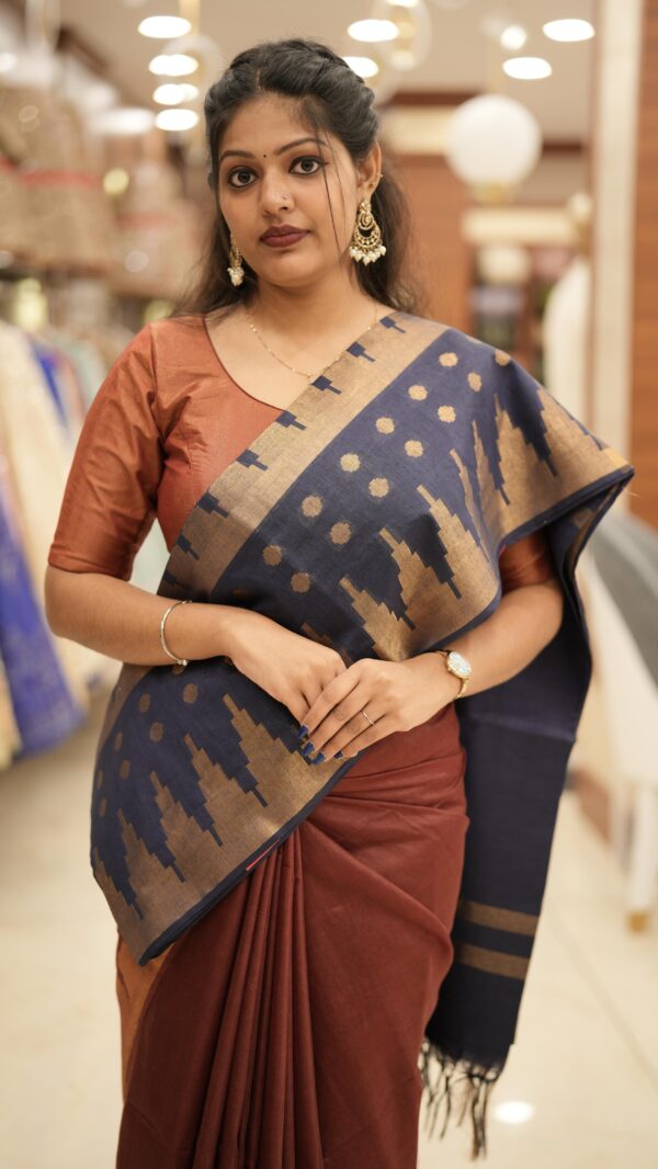 SEMI TUSSAR SAREE M506 - Image 8