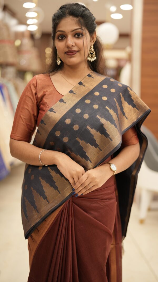 SEMI TUSSAR SAREE M506 - Image 7