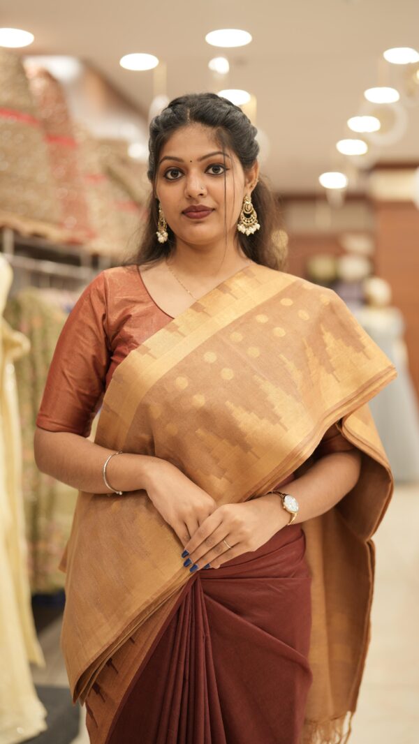 SEMI TUSSAR SAREE M506 - Image 9