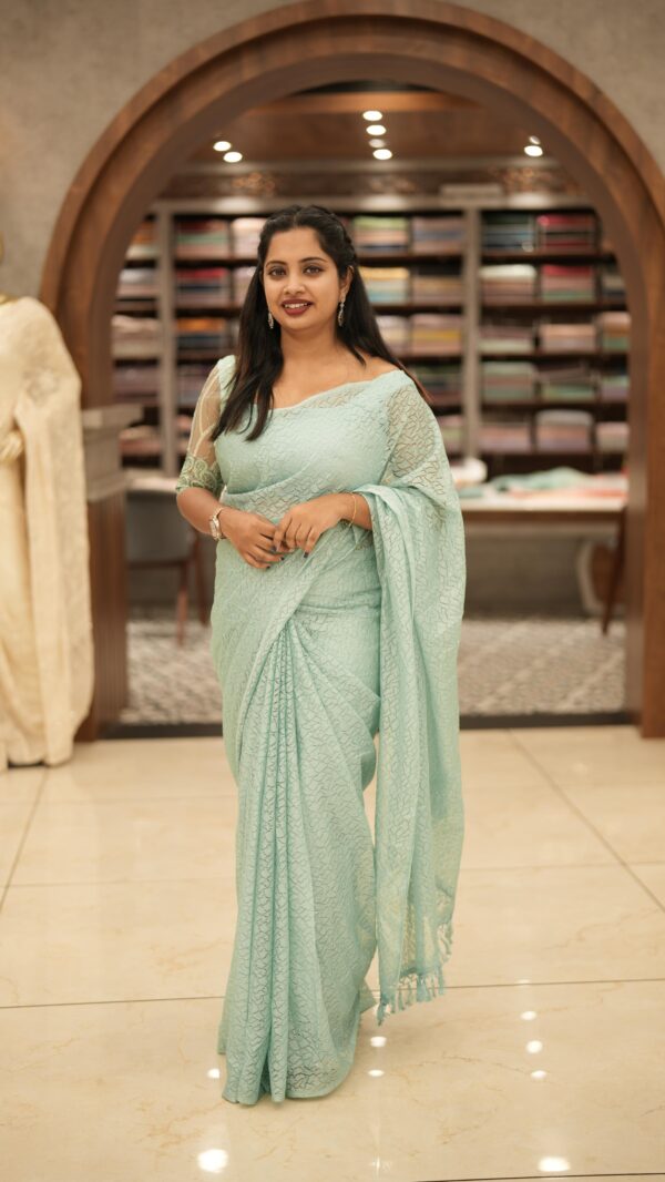 SOFT NET SAREE M520 - Image 4
