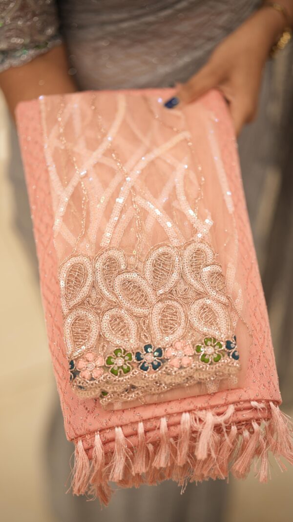 SOFT NET SAREE M520 - Image 6