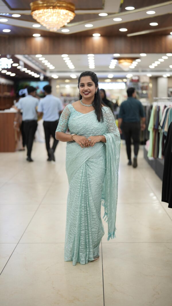 SOFT NET SAREE M533 - Image 7