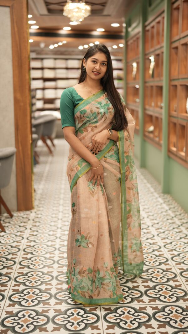 TISSUE LINEN SAREE M534