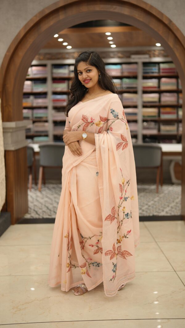 NET COTTA SAREE M458 - Image 2