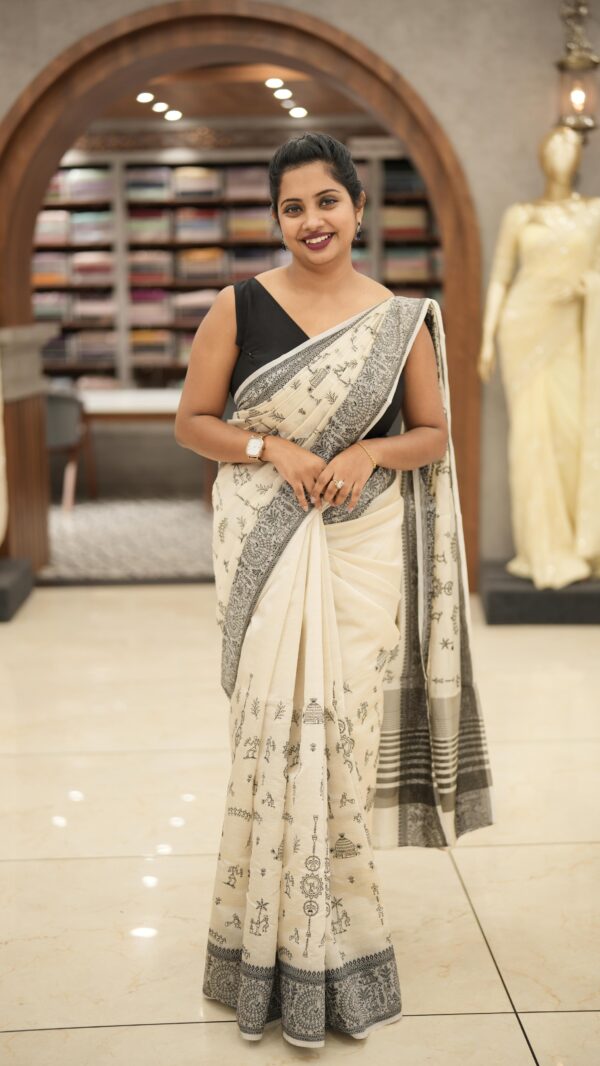 SEMI LINEN SAREE M482
