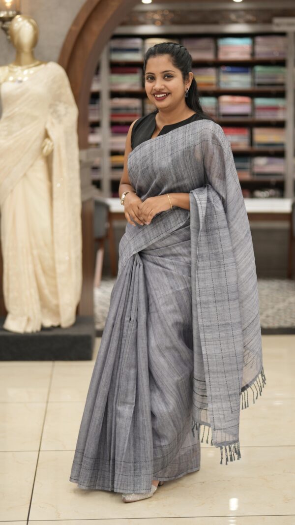 SEMI TUSSER SAREE M483 - Image 2