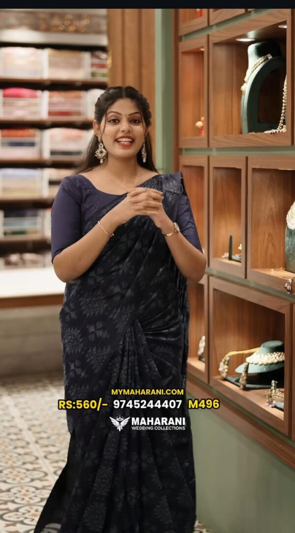 SEMI CHANDERI SAREE M496