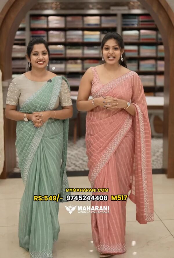 GEORGETTE  FANCY  SAREE M517