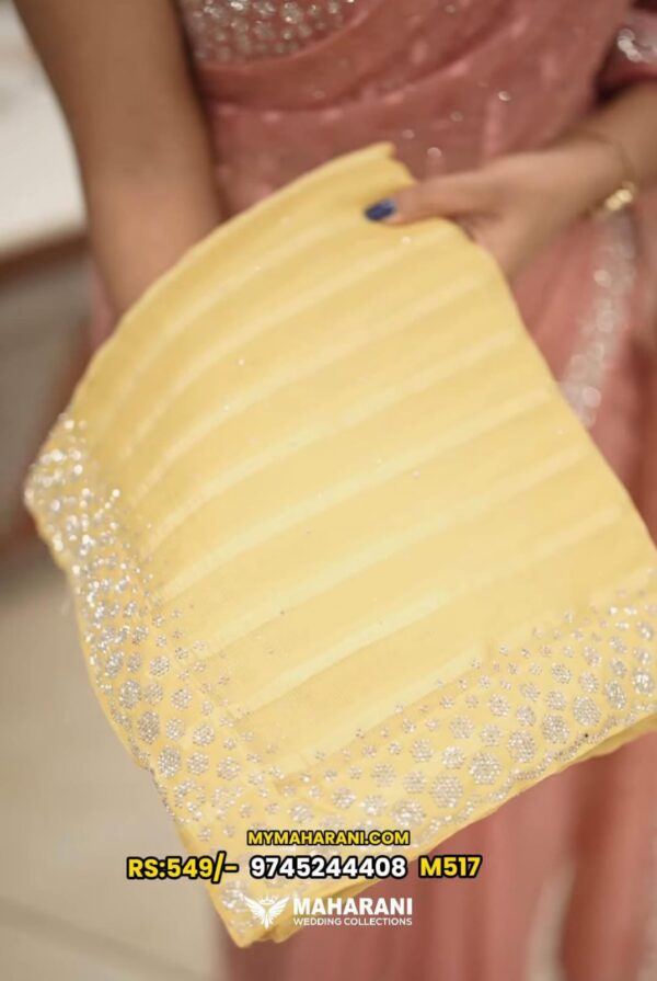 GEORGETTE  FANCY  SAREE M517 - Image 2