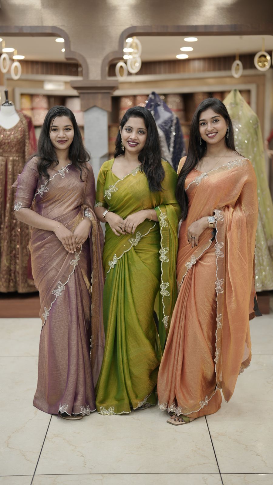 VELVET ORGANZA SAREE M618