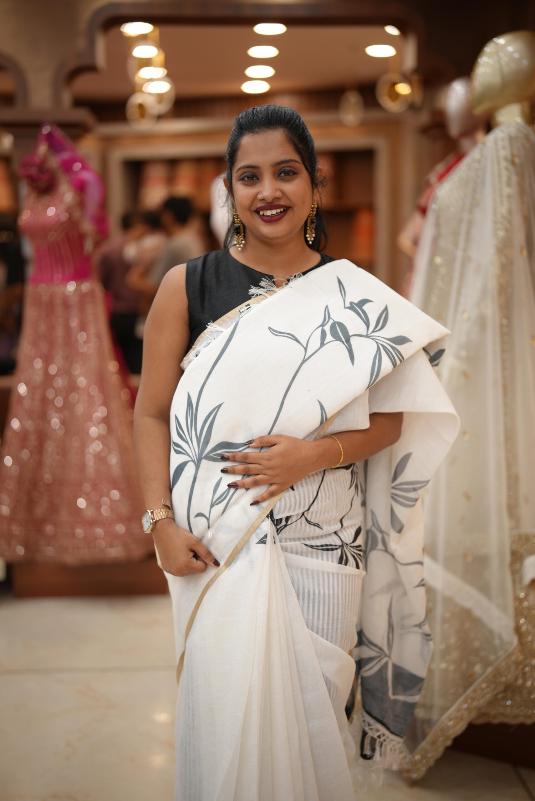 MUL CHANDHERI SAREE M800 - Image 3