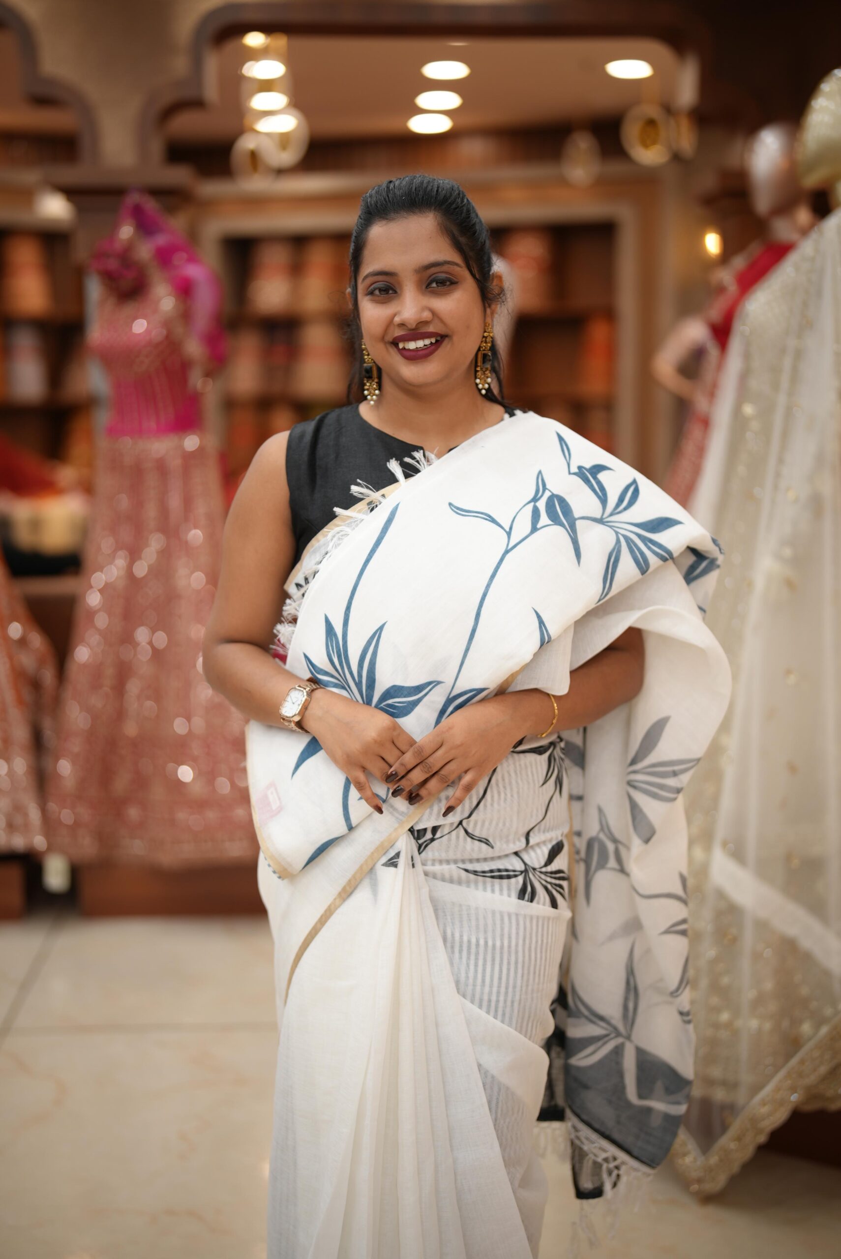 MUL CHANDHERI SAREE M800 - Image 9