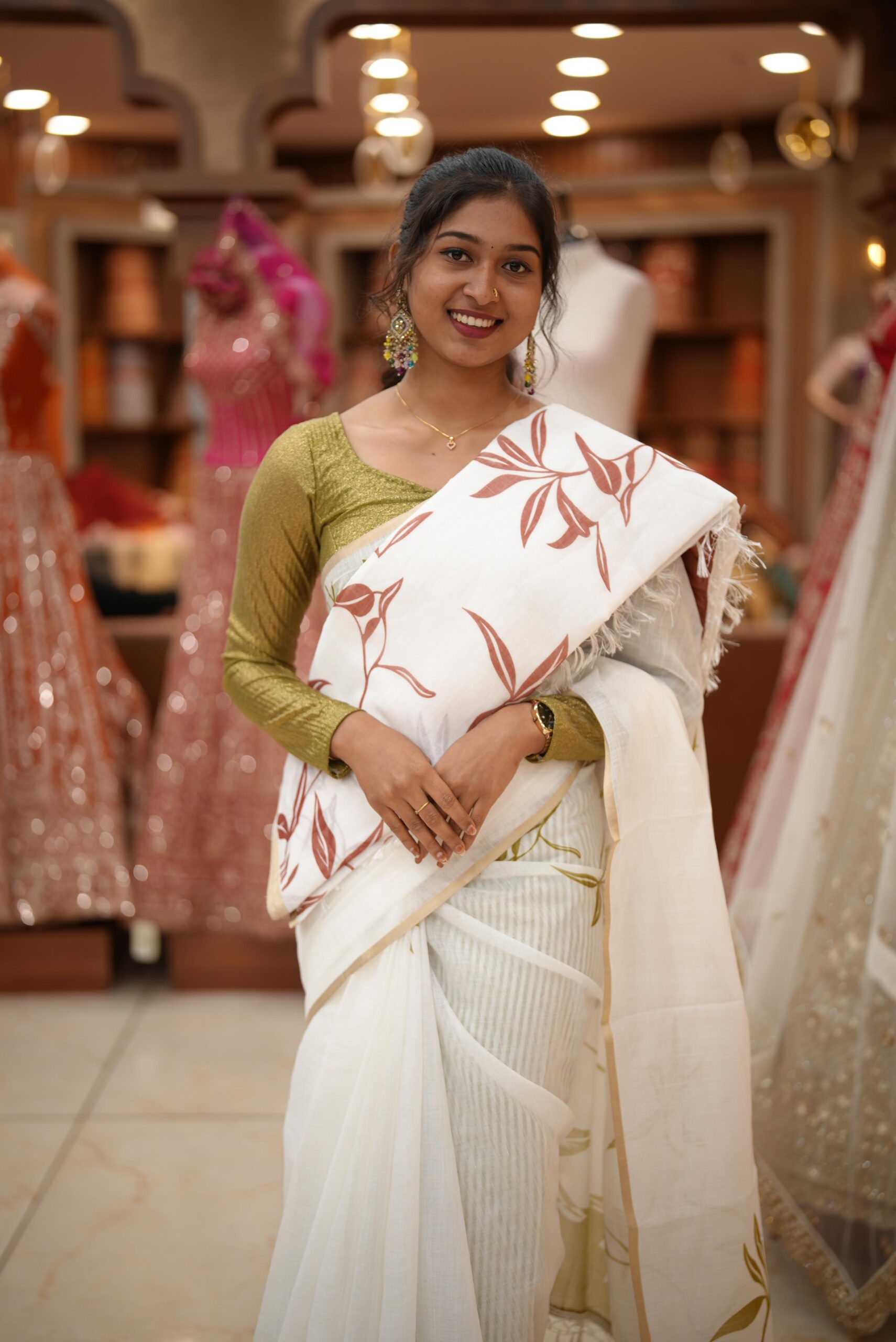 MUL CHANDHERI SAREE M800 - Image 12