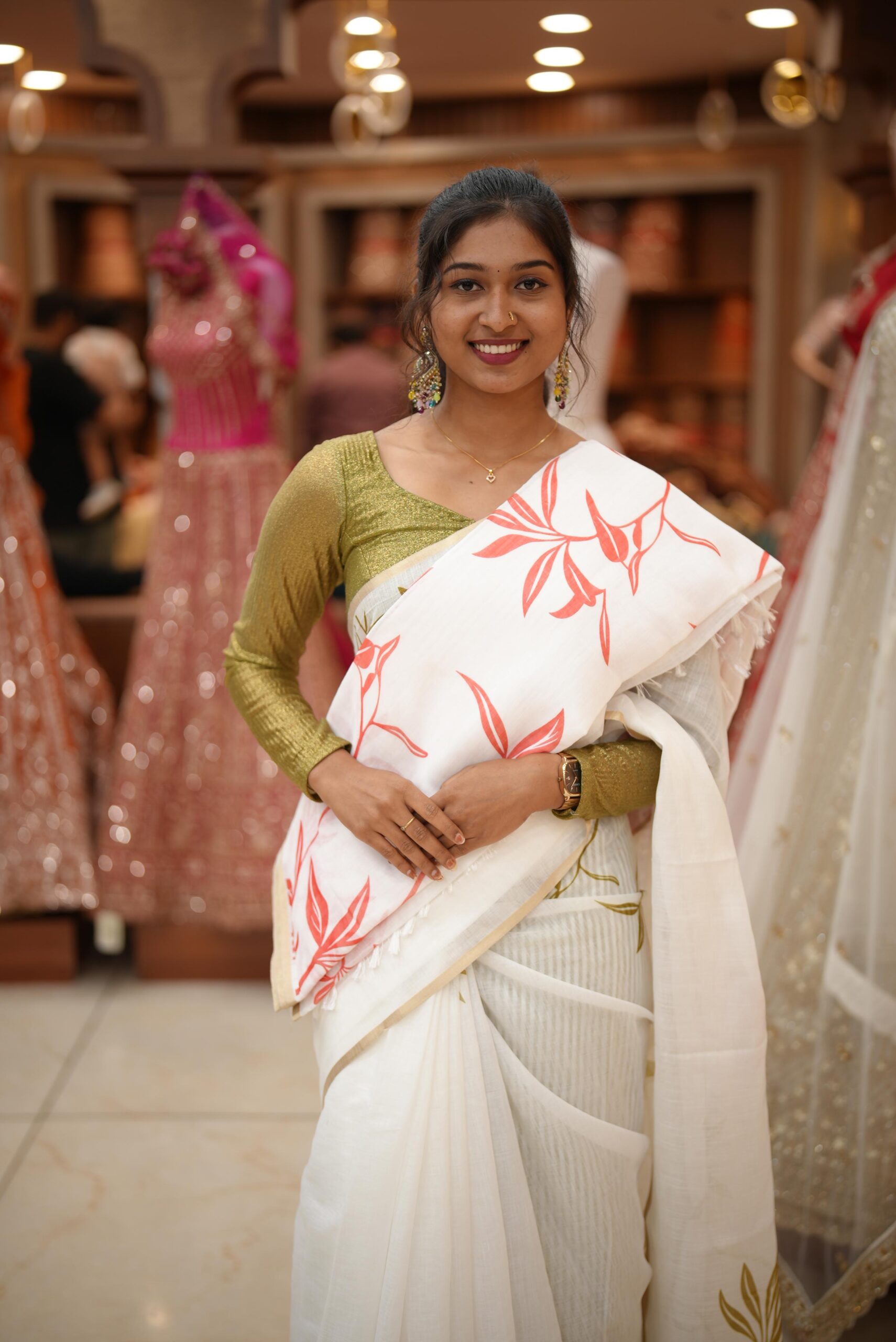 MUL CHANDHERI SAREE M800 - Image 10