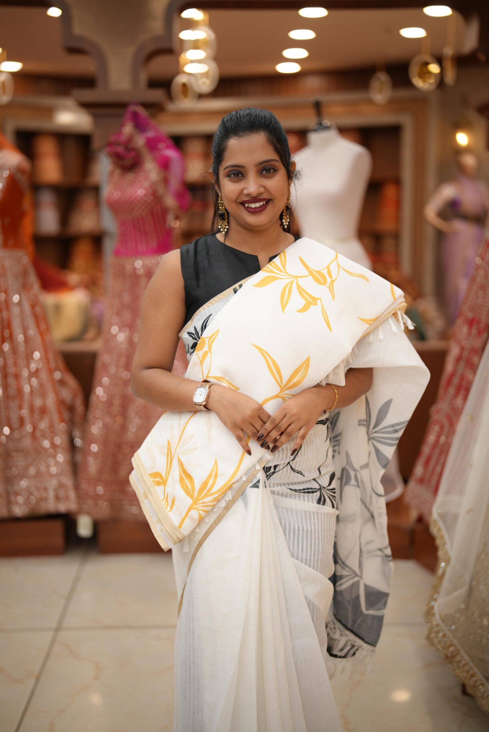 MUL CHANDHERI SAREE M800 - Image 2
