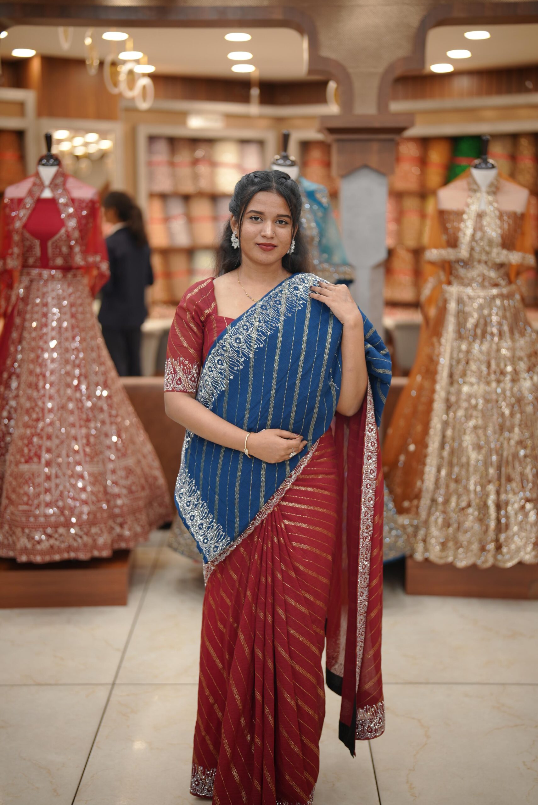 CHIFFON FABRIC SAREE M950 - Image 5