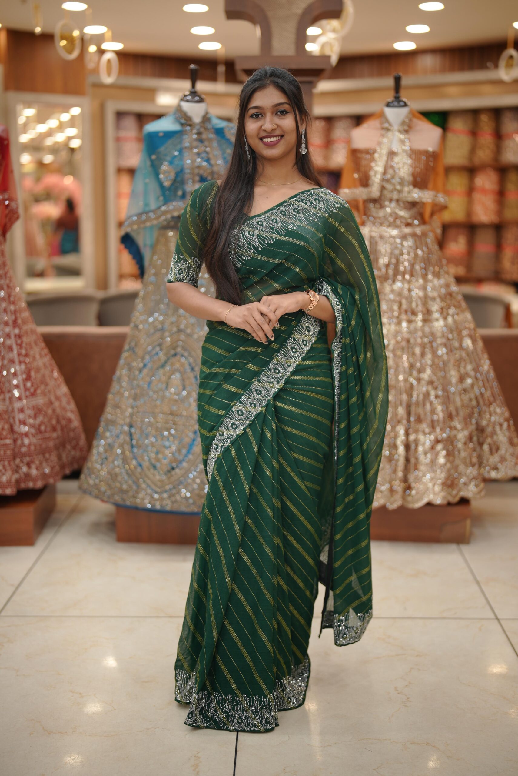 CHIFFON FABRIC SAREE M950 - Image 2