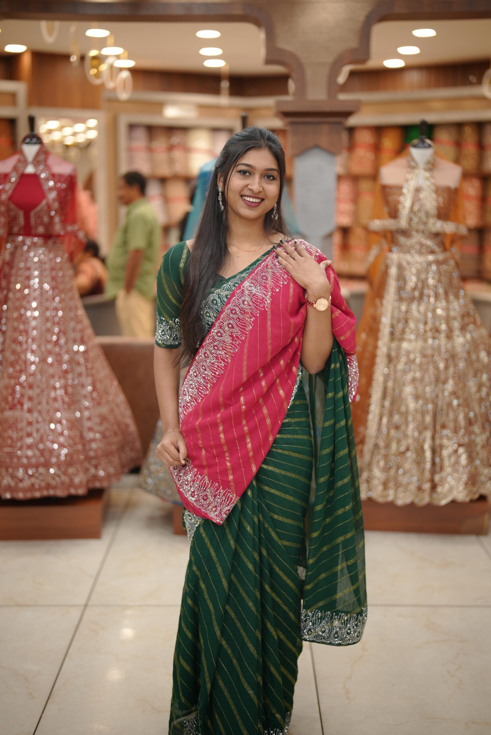 CHIFFON FABRIC SAREE M950 - Image 4