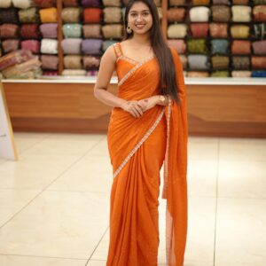 ORANGE SAREE M967