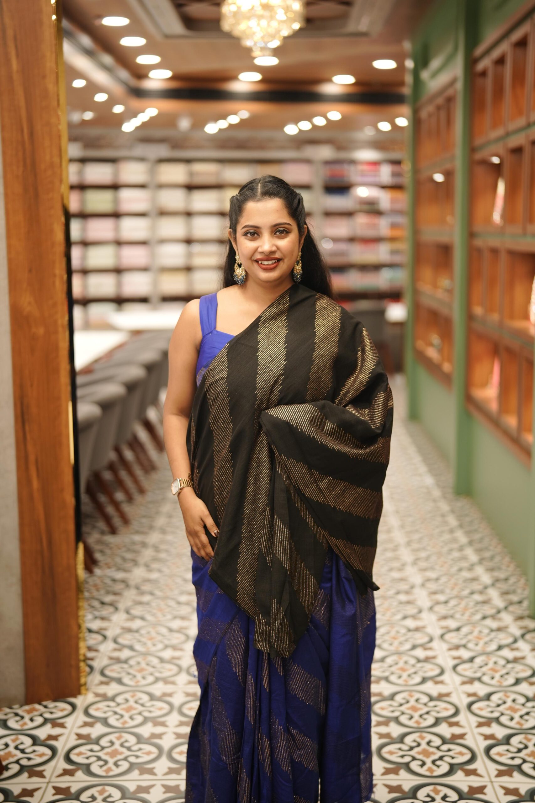 GLITTER BATHARI SAREE M990 - Image 2