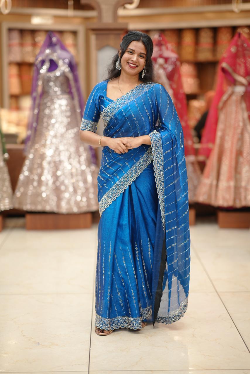 SHIMMER ORGANZA SAREE M994