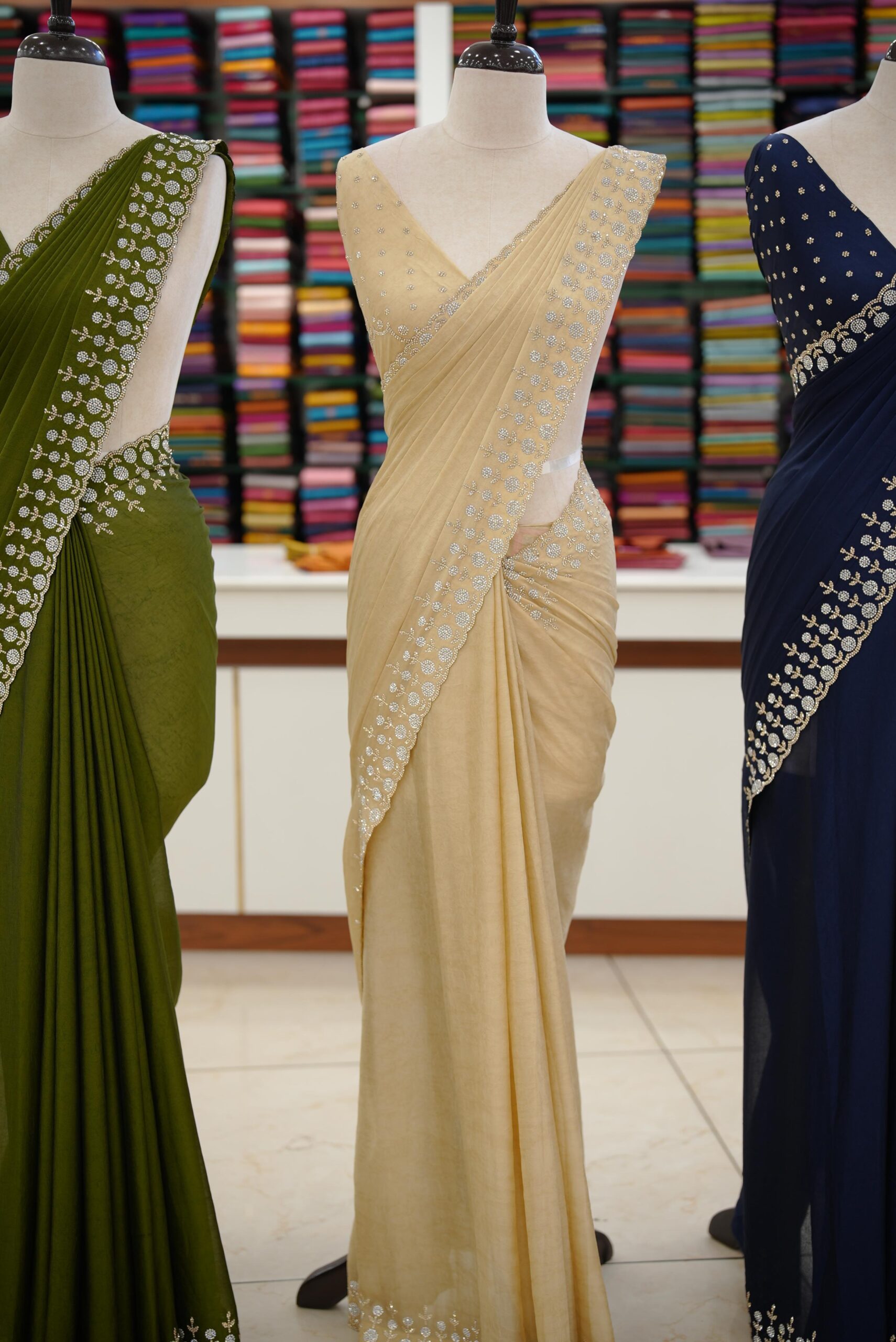 SATIN FANCY SAREE M1016 - Image 3