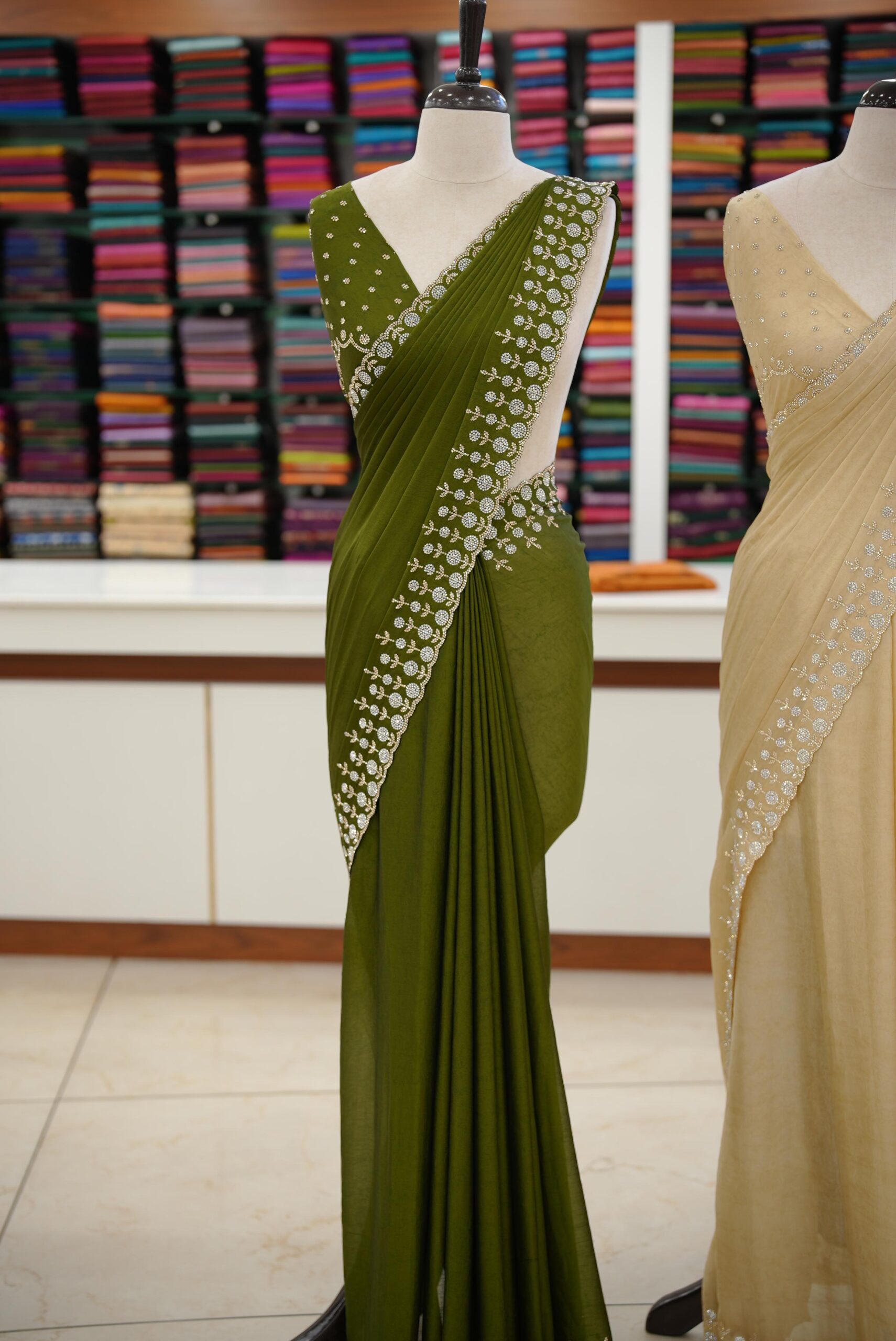 SATIN FANCY SAREE M1016 - Image 7