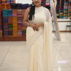 SATIN FANCY SAREE M1016