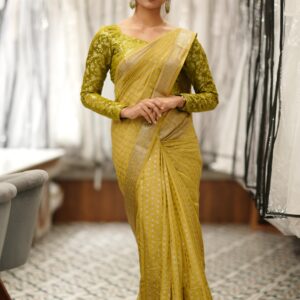 SEMI BANARASI SAREE M1022