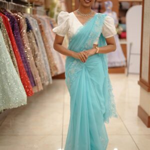 BLUE SAREE M1048