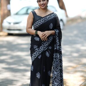 VISCOUS GEOEGETTE SAREE M1107