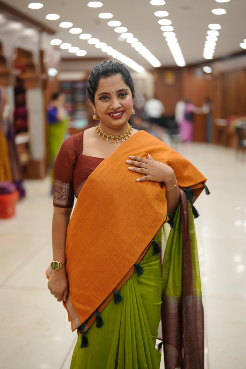 SEMI JUTE SAREE M1135 - Image 3