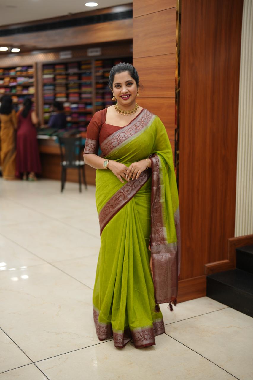 SEMI JUTE SAREE M1135 - Image 2