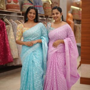 NET COTTA SAREE M1185