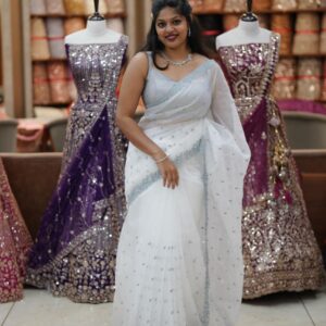 ORGANZA WHITESAREE M1186