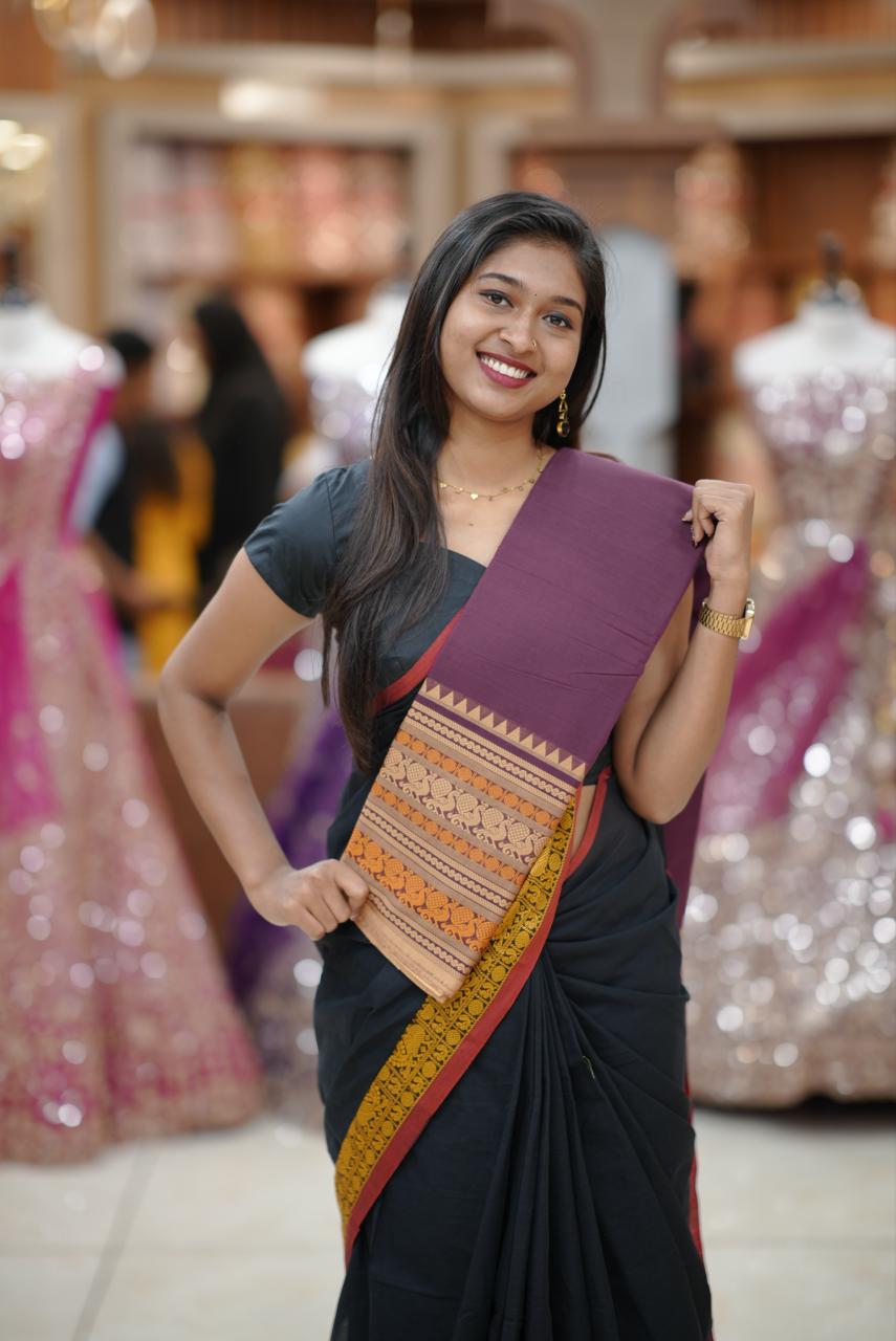 COTTON SAREE M1195 - Image 4