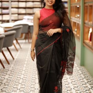 NET COTTA  SAREE M1237