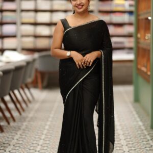 ELEGANT SATIN  SAREE M1238