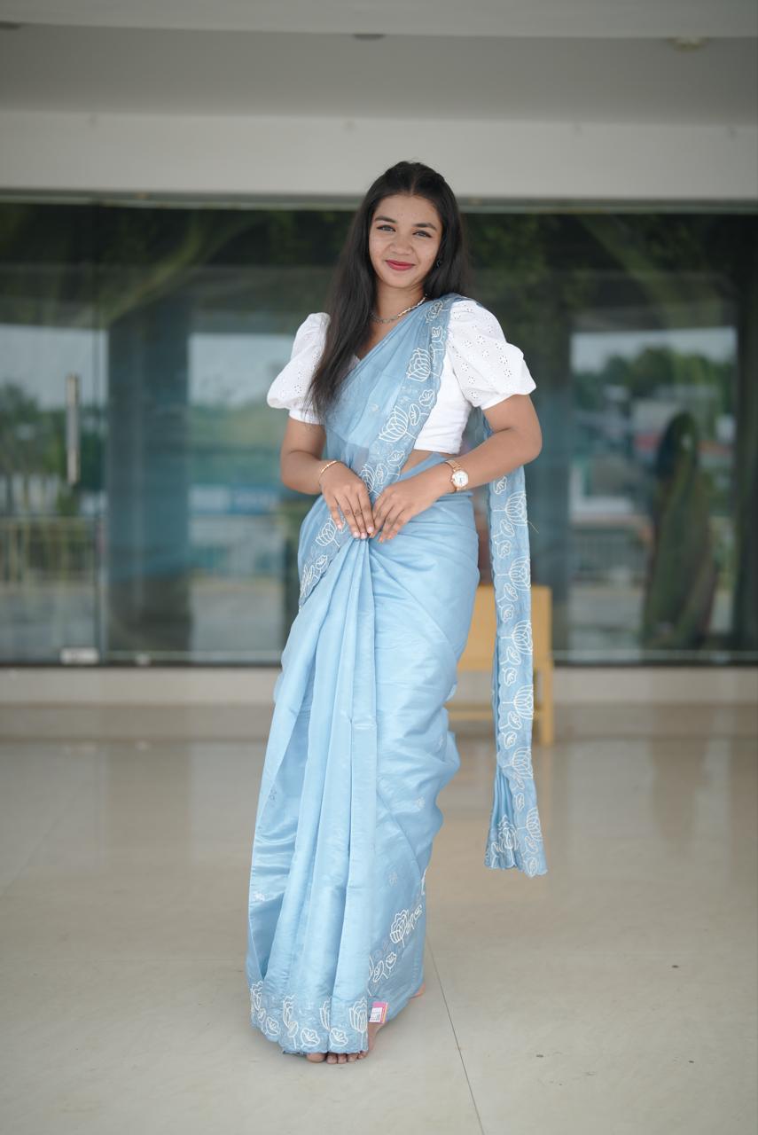 ORGANZA SAREE M1301 - Image 6