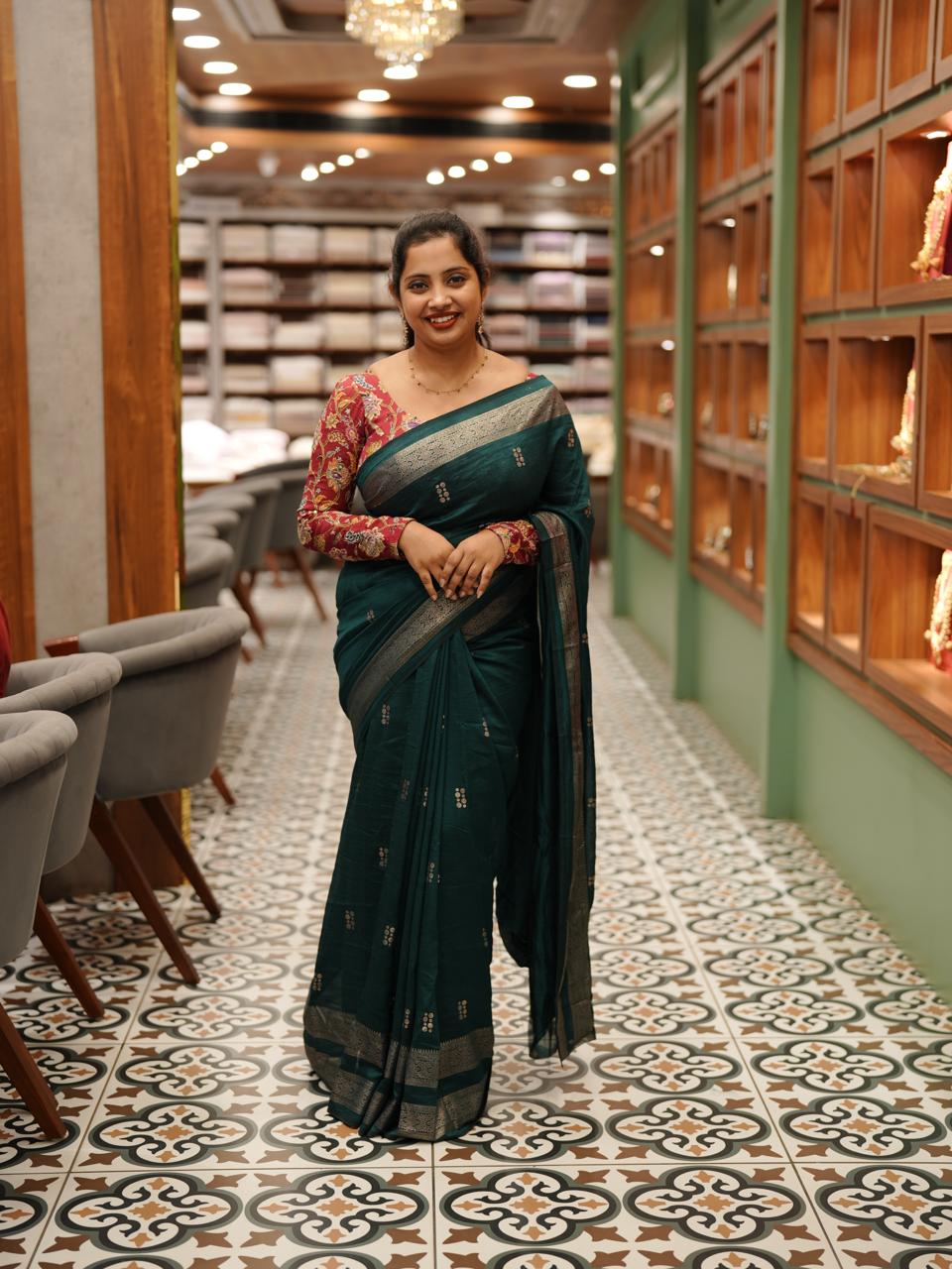 BADRI SILK SAREE M1346 - Image 5