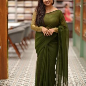 GREEN SAREE M1359