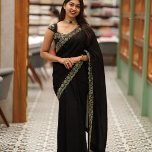 BLACK SAREE  M1412