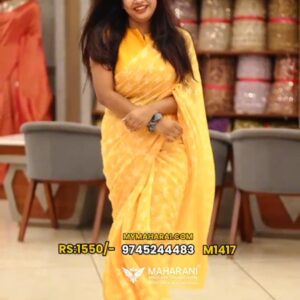 YELLOW SAREE M1417