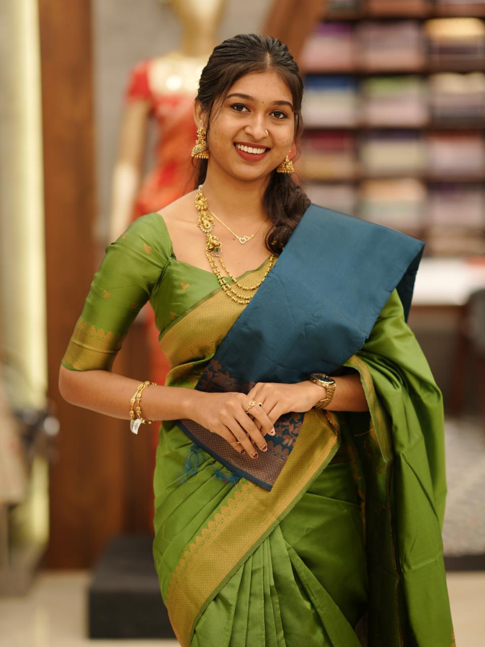 SEMI SILK SAREE M1427 - Image 5