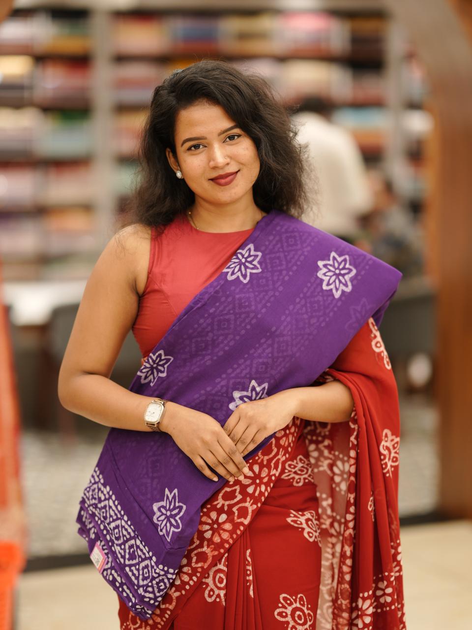 Georgette Saree M1424 - Image 8
