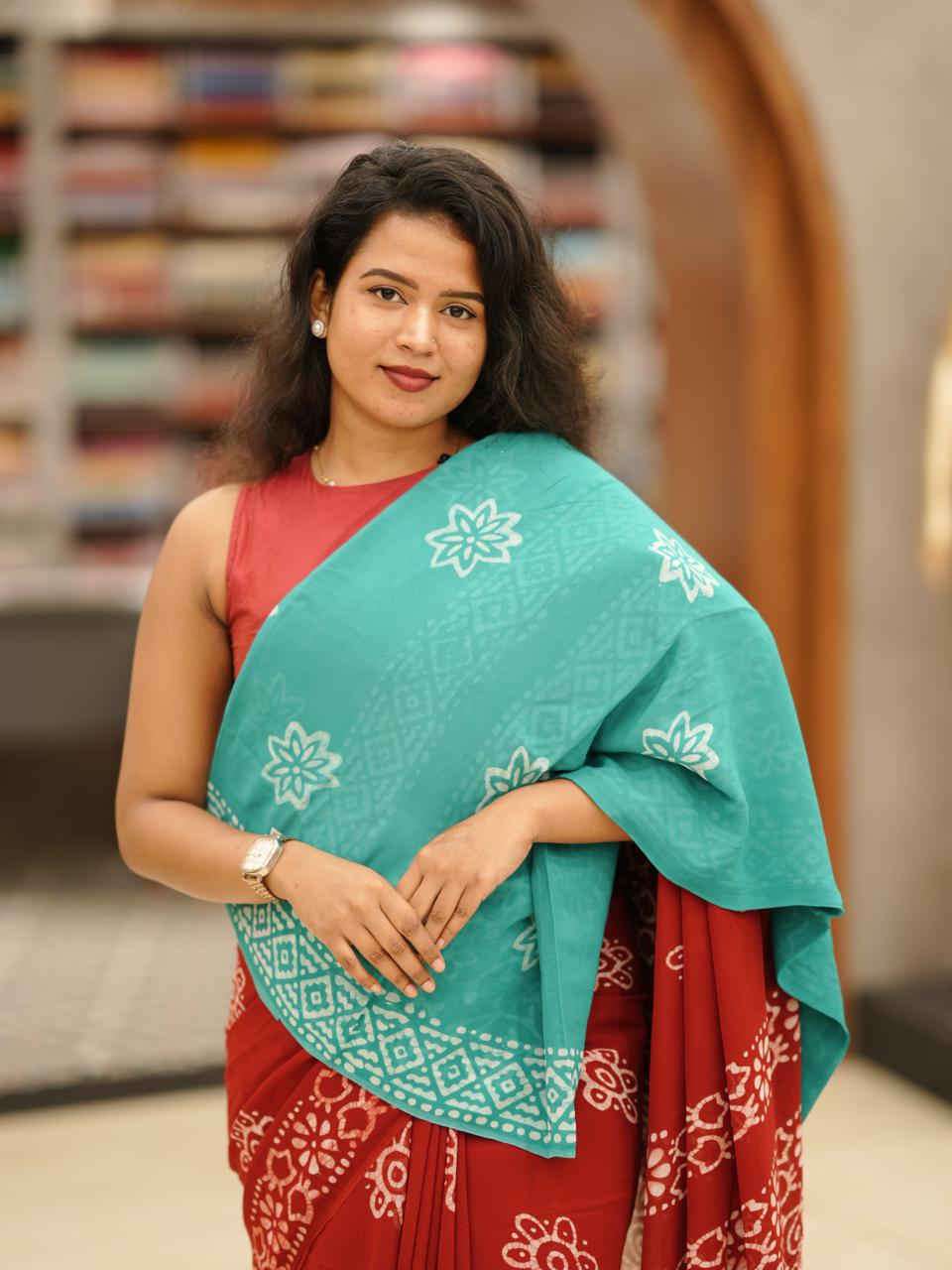 Georgette Saree M1424 - Image 3