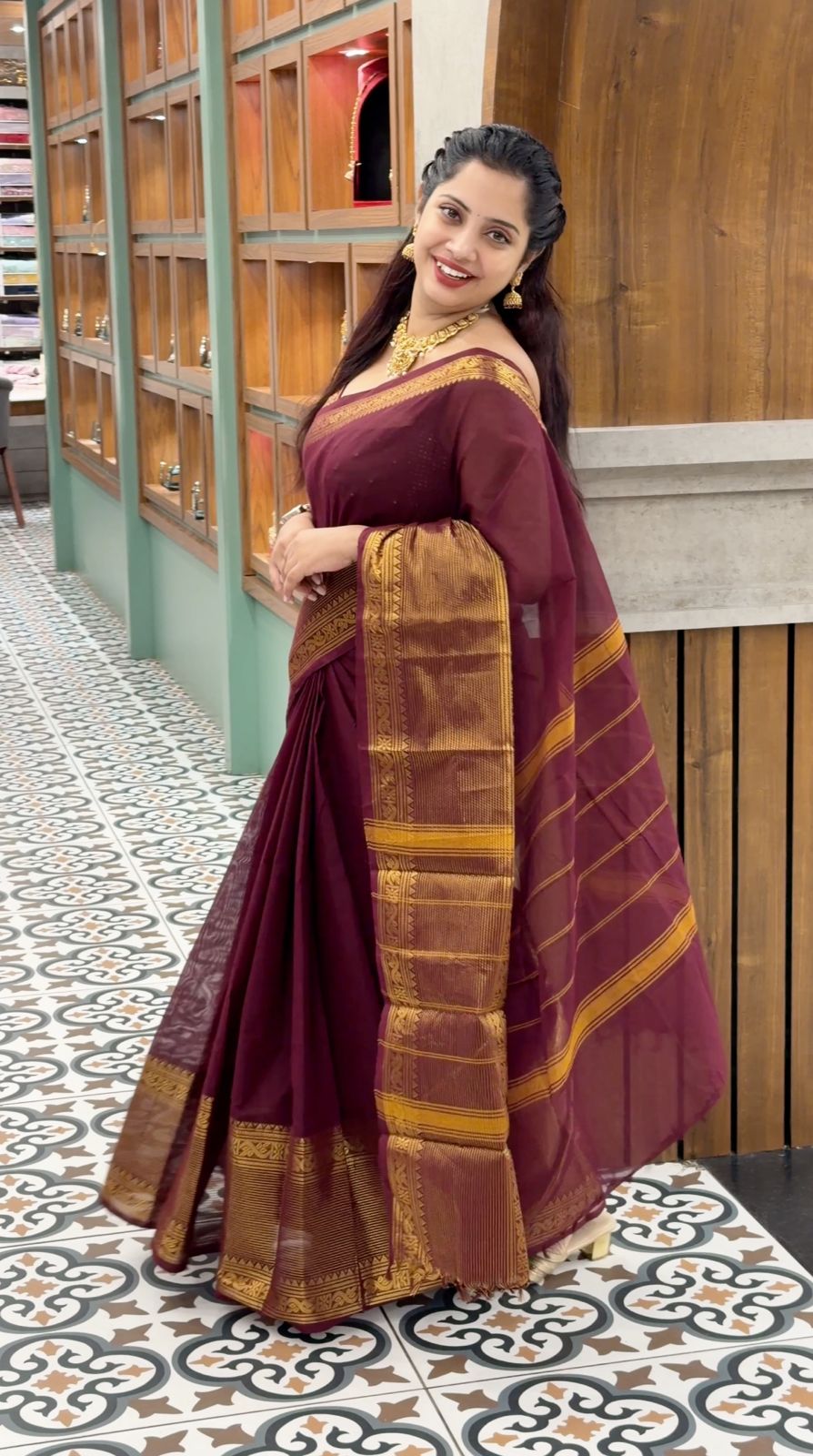 Anti Cotton Saree M1245
