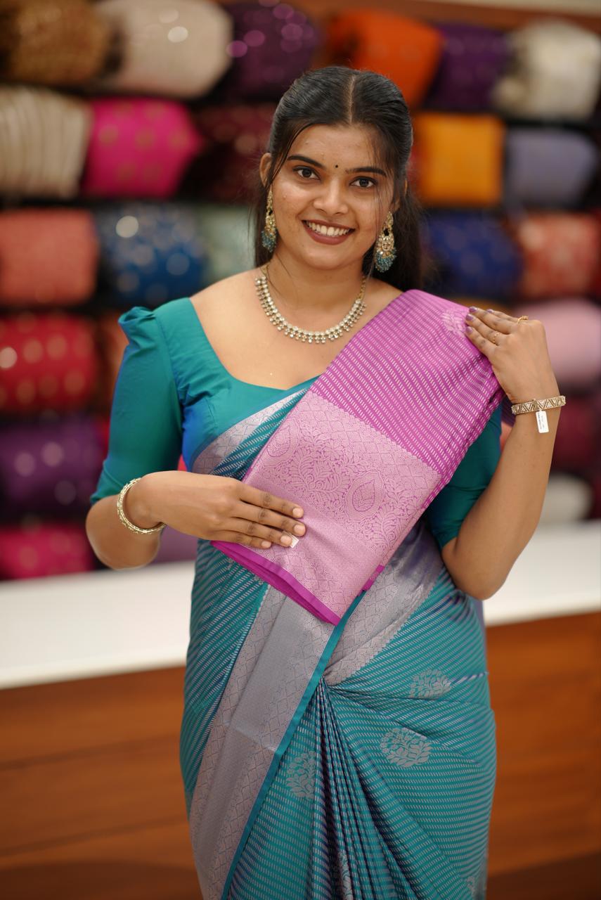 Semi Silk Saree M1452 - Image 4