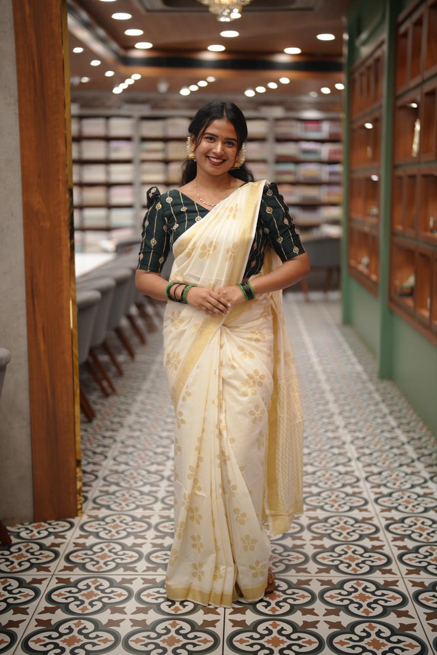 Traditional Onam saree M1456